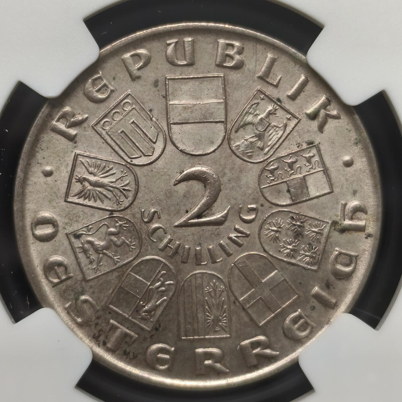 老蟹的宝藏🏴‍☠️ II-美国/奥地利/英国/其余国家评级币及散币 NGC MS63 奥地利1936年2先令