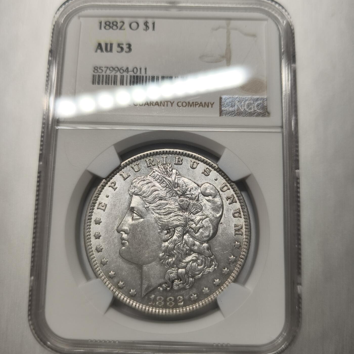 老蟹的宝藏🏴‍☠️ II-美国/奥地利/英国/其余国家评级币及散币 NGC AU53 美国1882年O版1元-低评