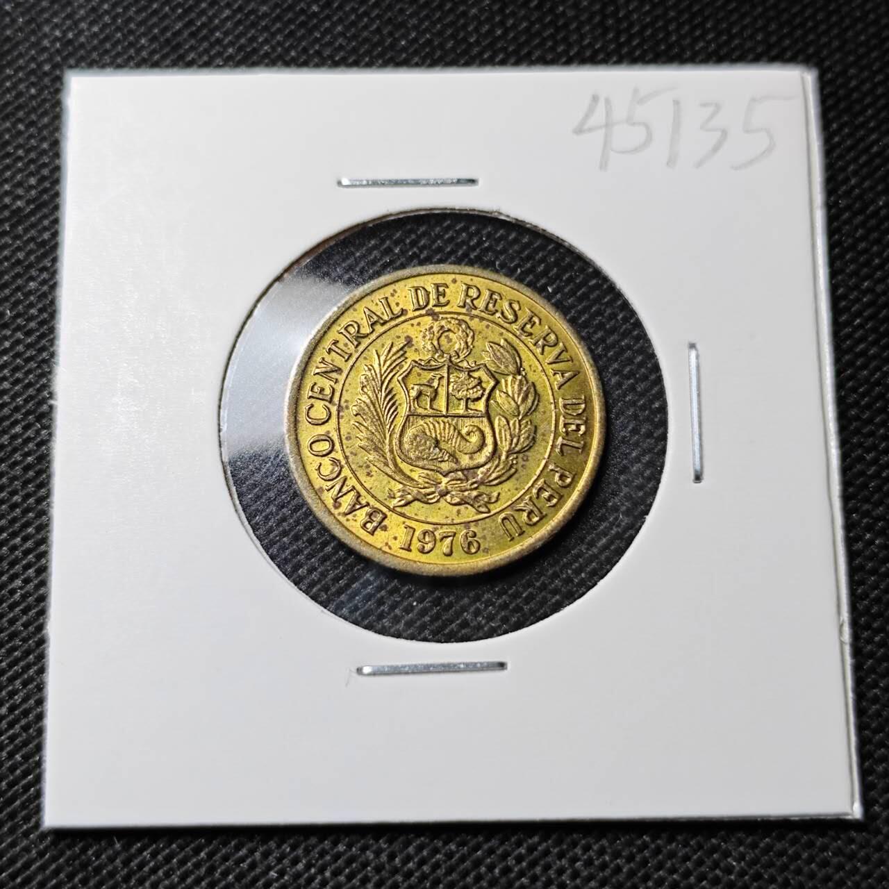 KK钱币收藏小铺 第345场 2月预留时间 周末发货 1976秘鲁1索尔 好品