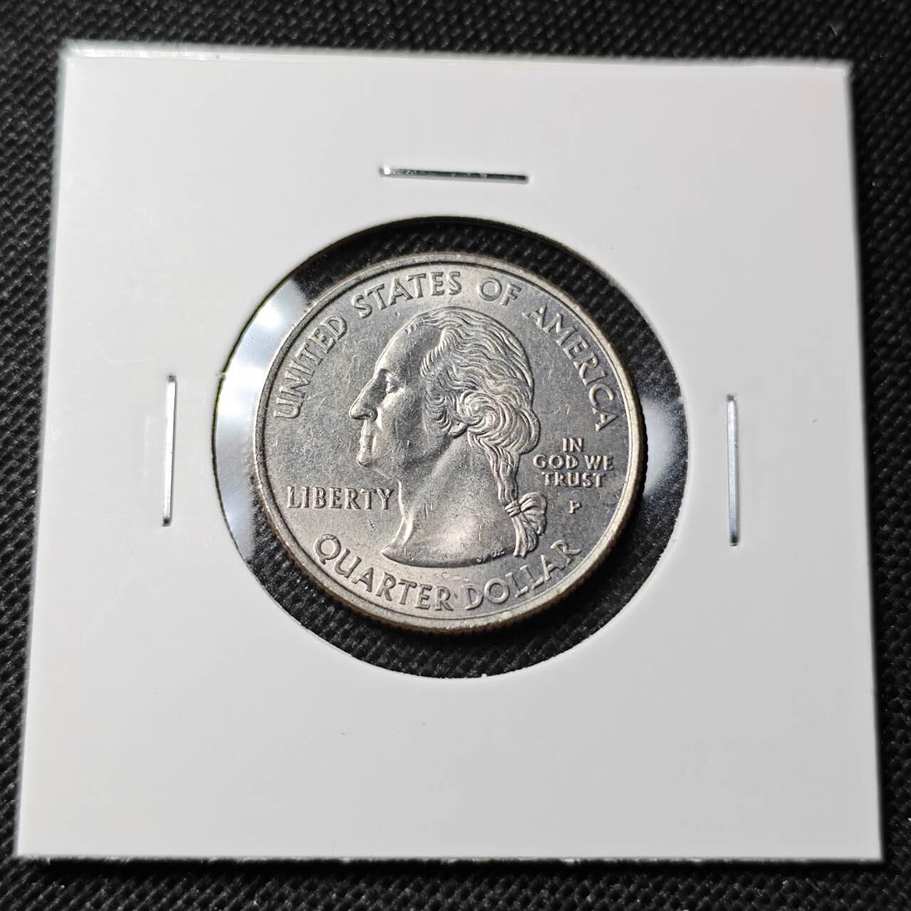 KK钱币收藏小铺 第345场 2月预留时间 周末发货 2001美国25分 纪念币 好品