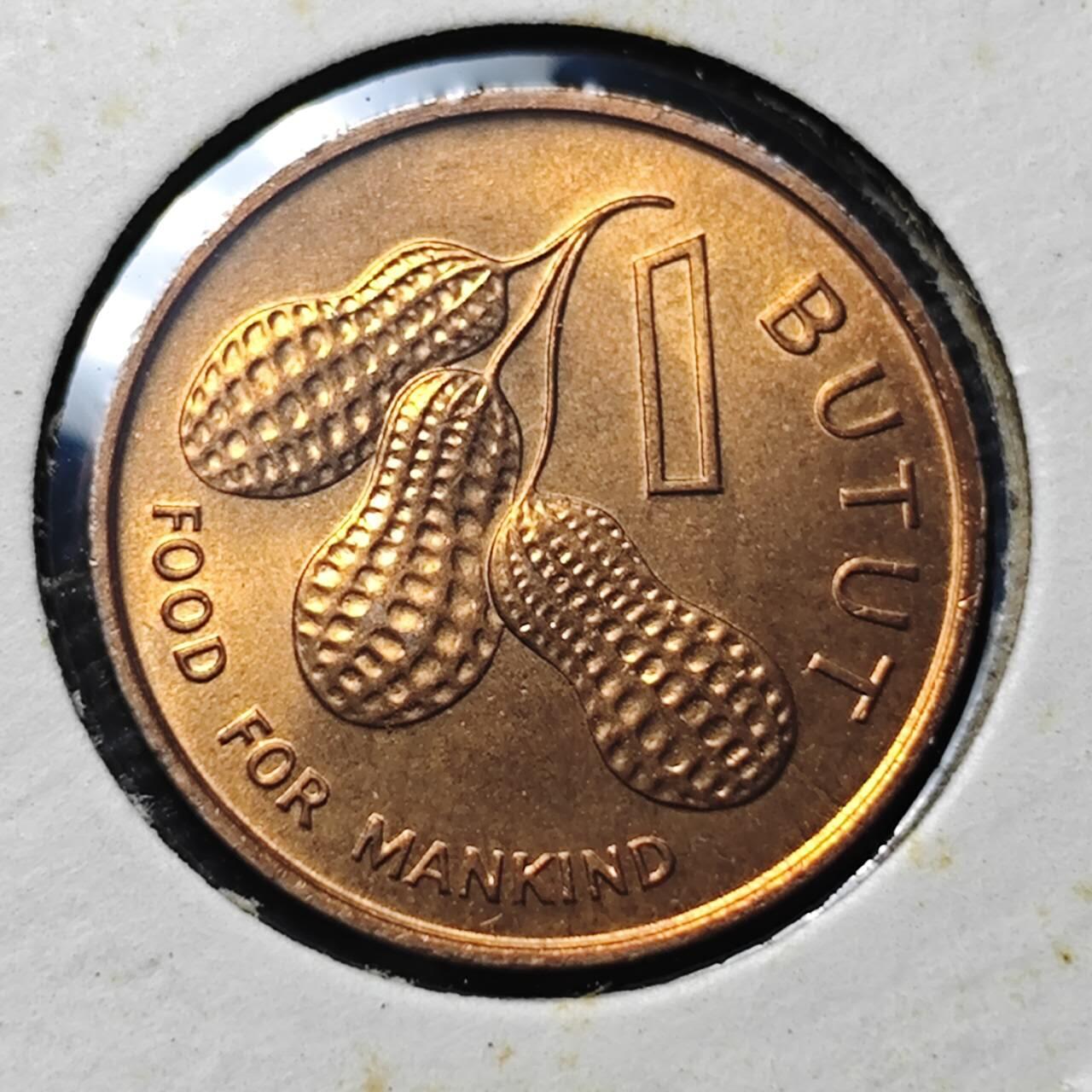 KK钱币收藏小铺 第345场 2月预留时间 周末发货 1974冈比亚1布图好品铜币