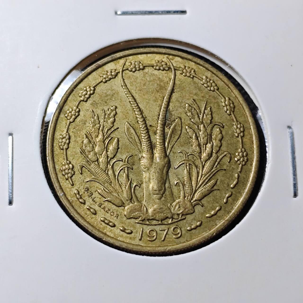 KK钱币收藏小铺 第346场 2月预留时间 周末发货 1979西非25法郎 