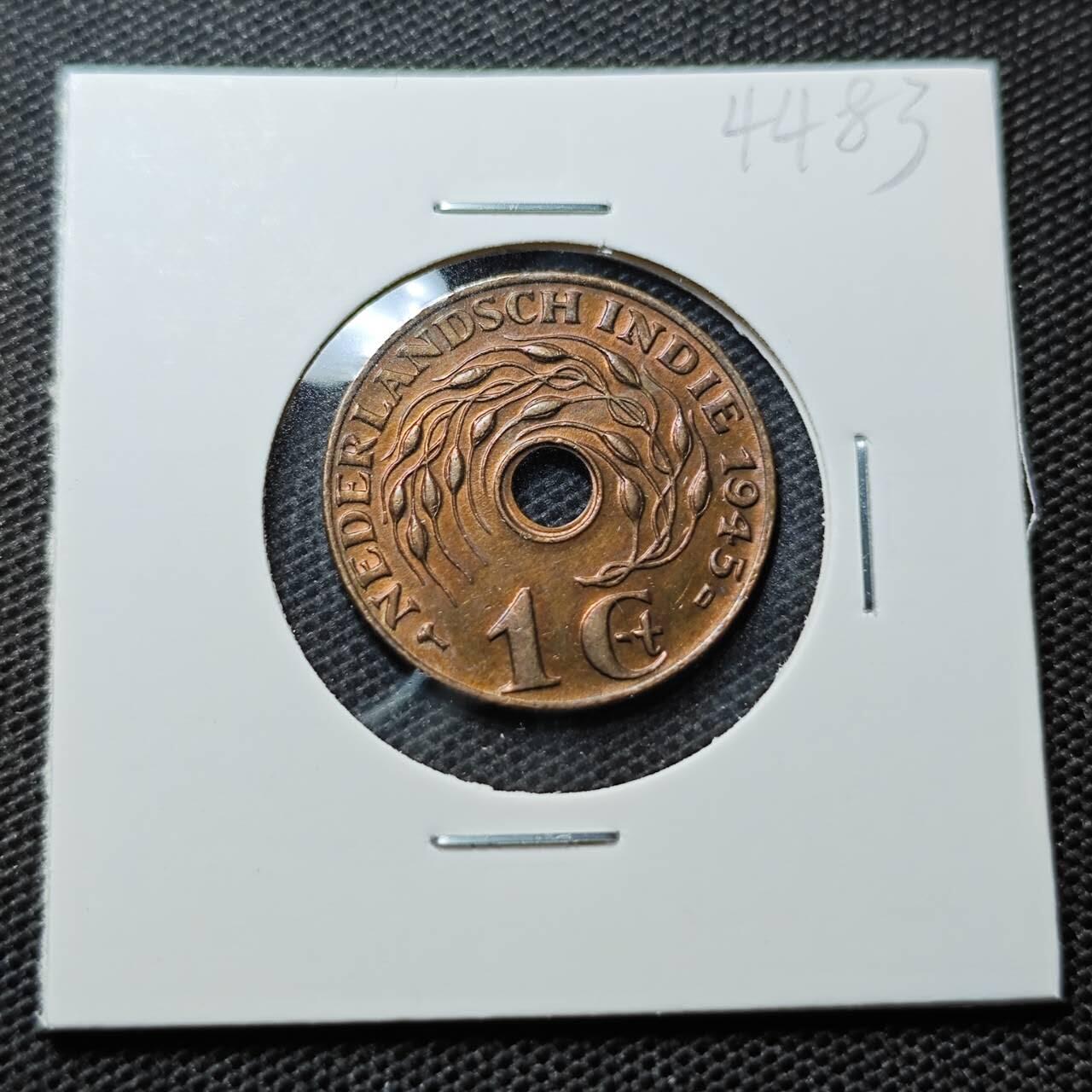 KK钱币收藏小铺 第344场 2月预留时间 周末发货 1945荷属东印度1分 