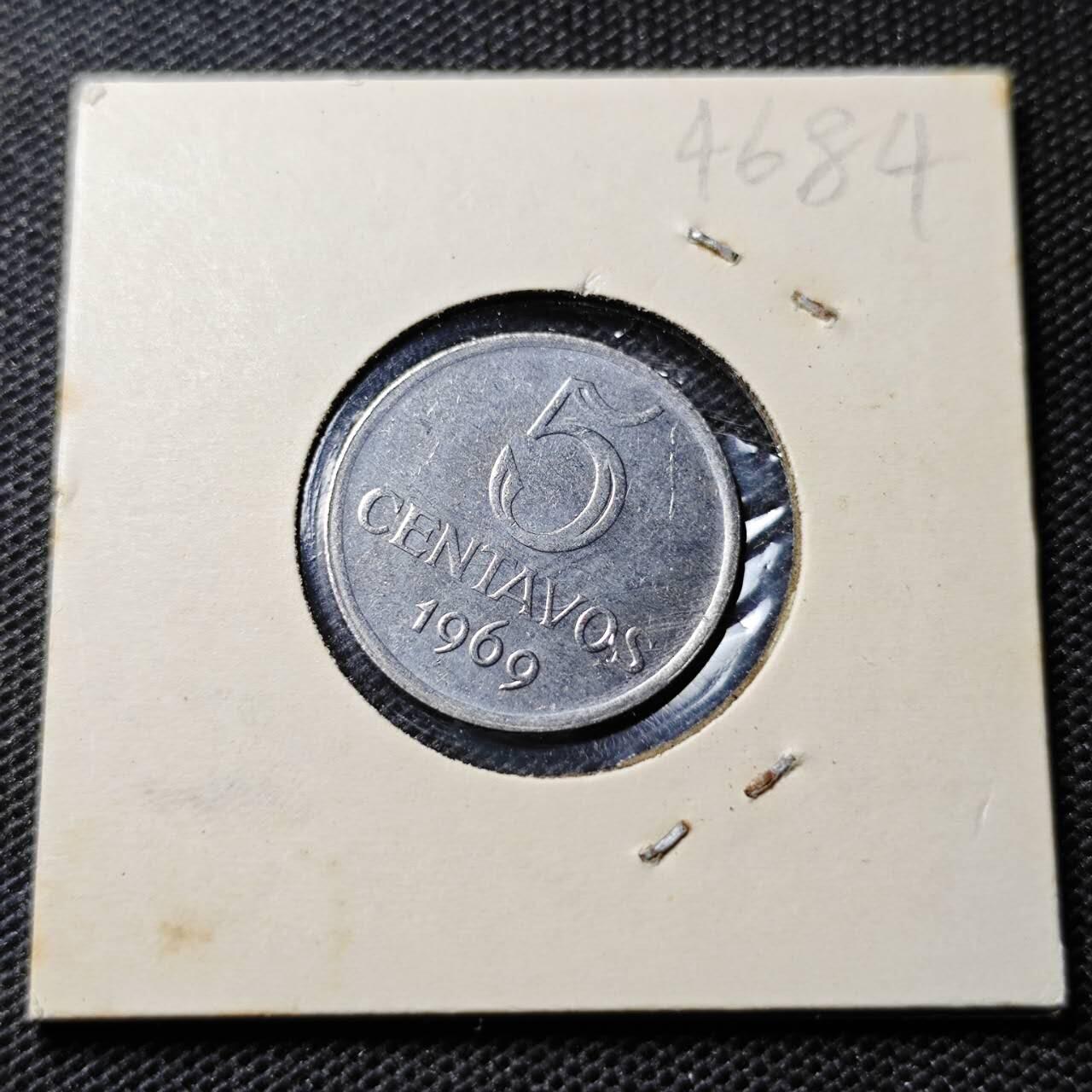 KK钱币收藏小铺 第346场 2月预留时间 周末发货  1969巴西5分