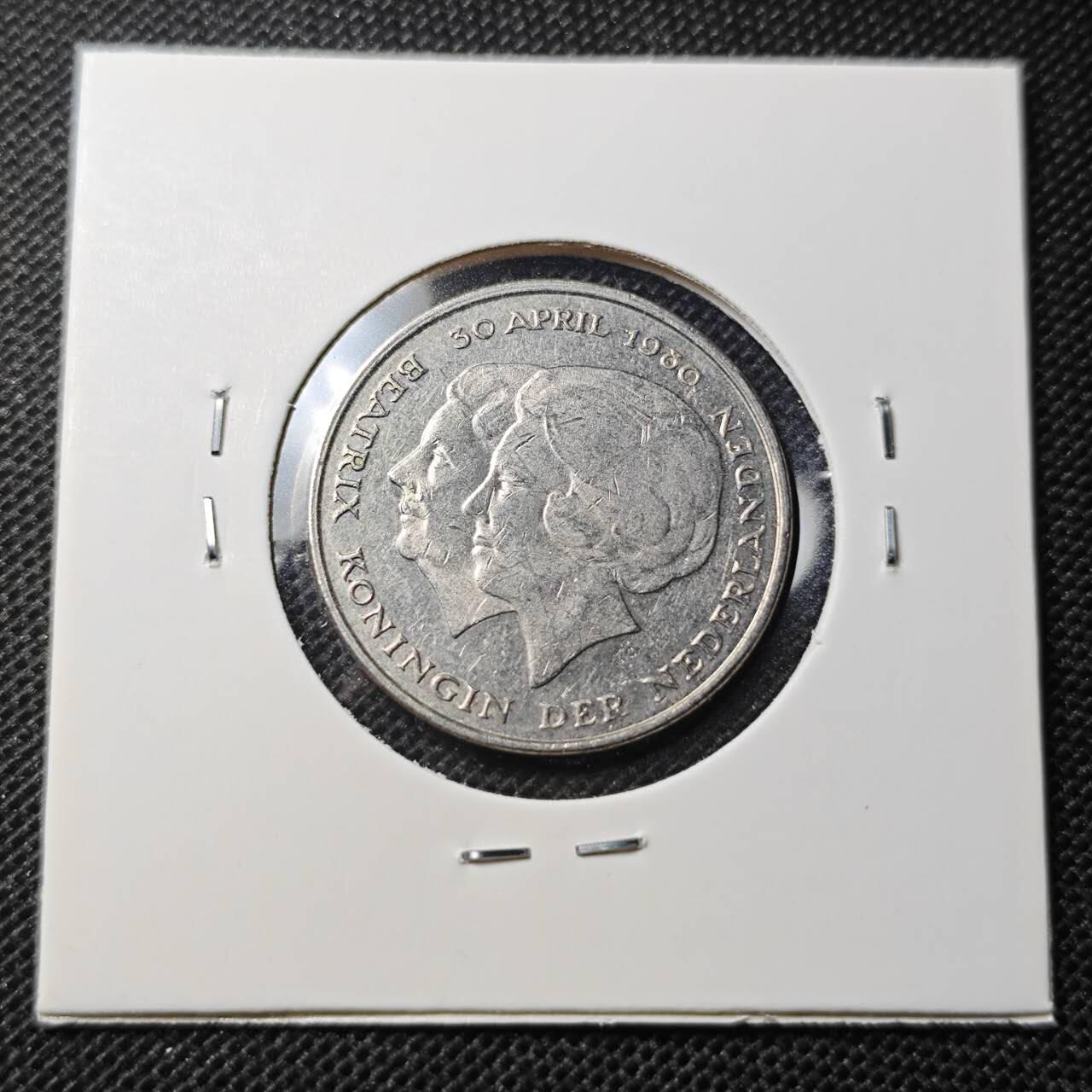 KK钱币收藏小铺 第344场 2月预留时间 周末发货 1980荷兰2.5盾纪念币