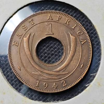 KK钱币收藏小铺 第345场 2月预留时间 周末发货 -  1942英属东非1分铜币 