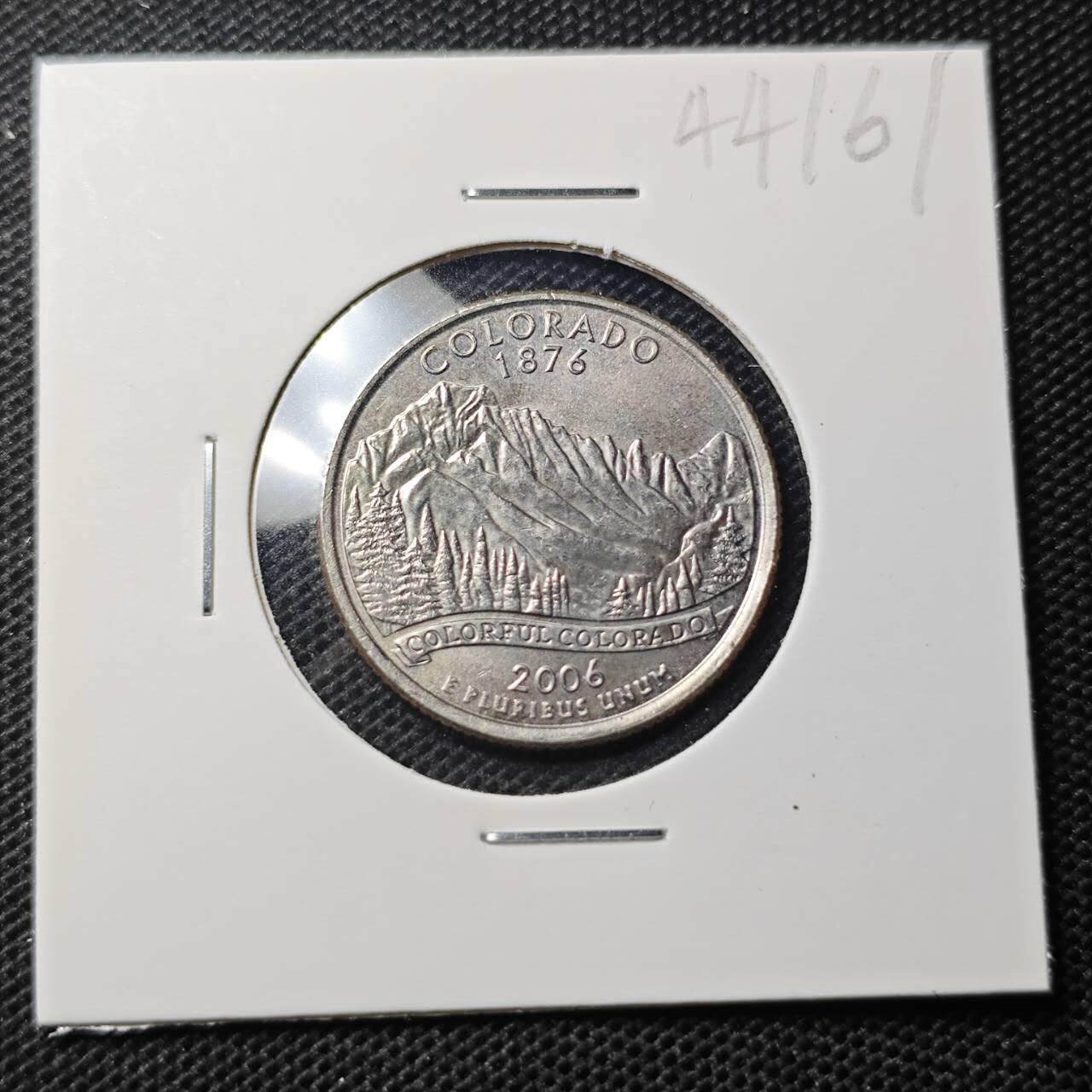 KK钱币收藏小铺 第344场 2月预留时间 周末发货 2006美国25分纪念币 好品