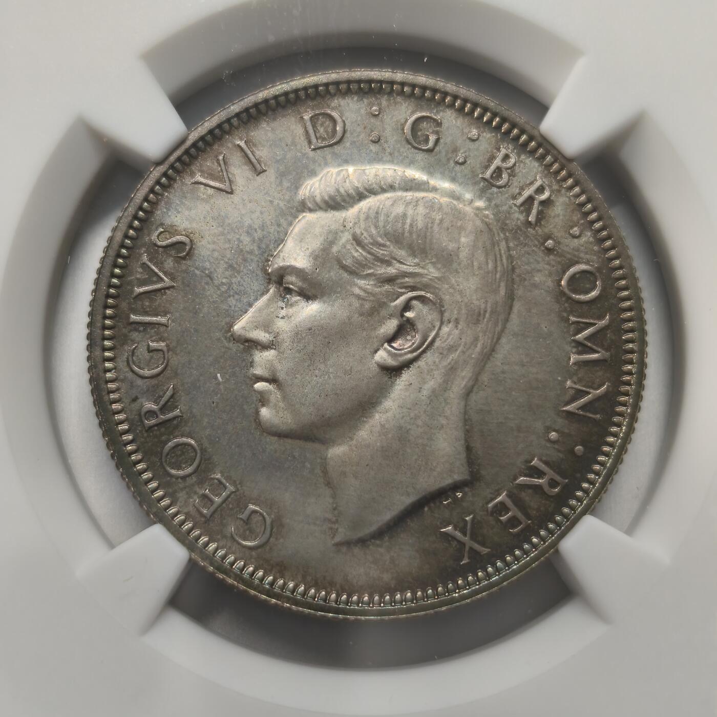 老蟹的宝藏🏴‍☠️ II-美国/奥地利/英国/其余国家评级币及散币 NGC MS66 英国1937年乔治六世精制1/2克朗-原盒拆出上海N错评