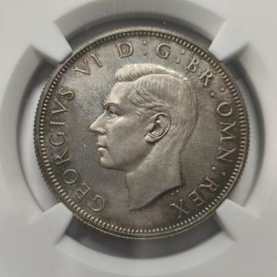 老蟹的宝藏🏴‍☠️ II-美国/奥地利/英国/其余国家评级币及散币 - NGC MS66 英国1937年乔治六世精制1/2克朗-原盒拆出上海N错评