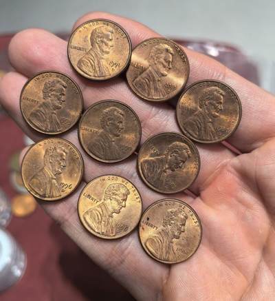 南宋泉阁俄币 外币 国币 专场第十七期 国庆中秋大拍 10.9发货【送拍无额外佣金】 - 美国  原光一美分九枚一组 好品