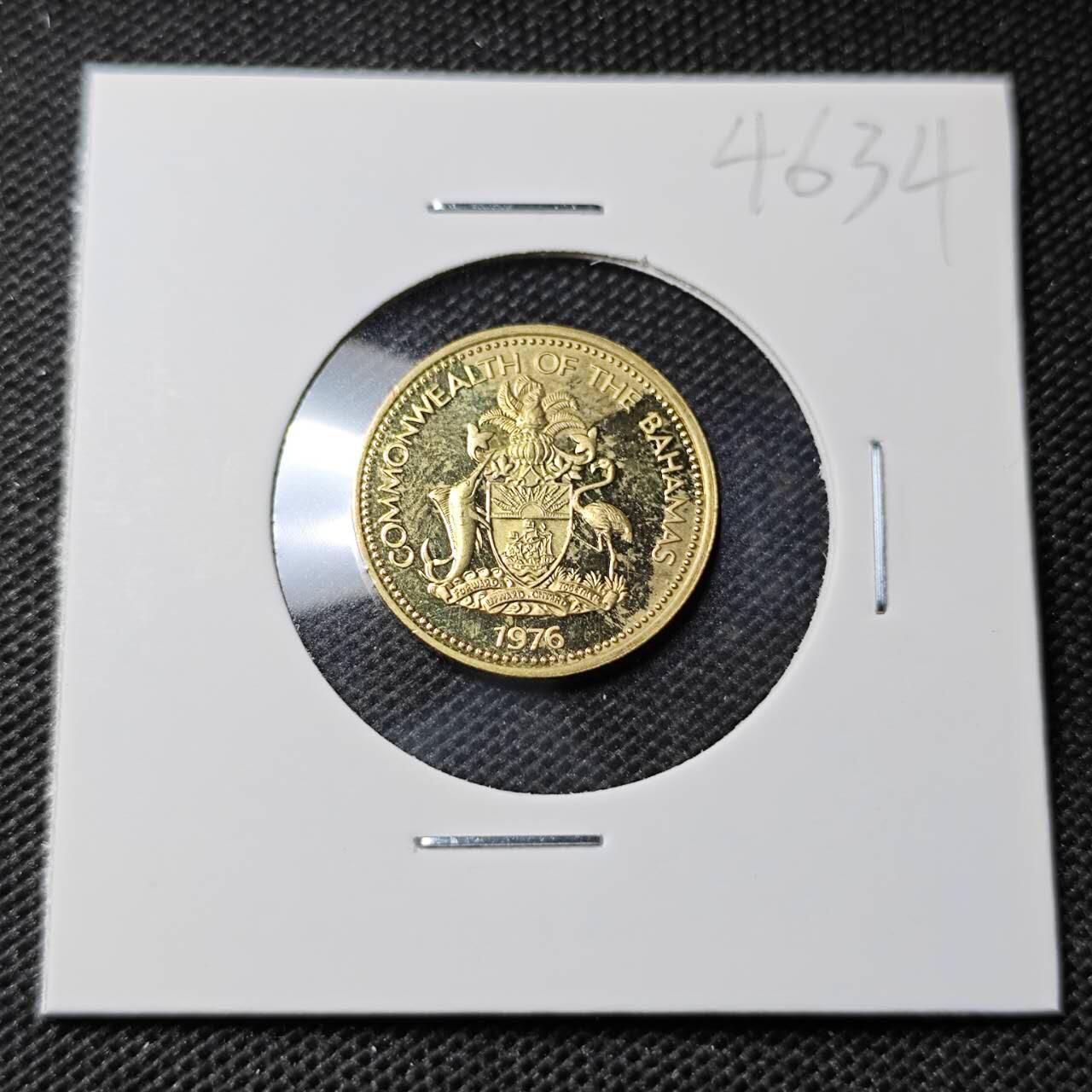 KK钱币收藏小铺 第346场 2月预留时间 周末发货 1976巴哈马1分 精制币