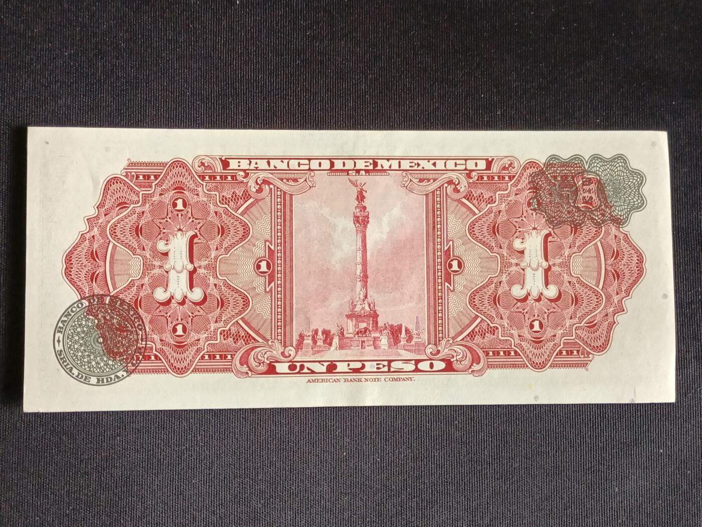 【游宝拍卖】乙巳蛇年71期 节前综合场 周五集拍 墨西哥-1比索【1954年 全新UNC-】