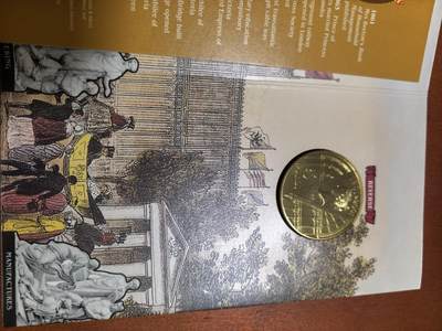 长老汇蛇年精选第五十一场拍卖 - 2001英国维多利亚克朗纪念5英镑铜币，卡装