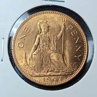 KK钱币收藏小铺 第345场 2月预留时间 周末发货 - 1967英国l便士 好品铜币