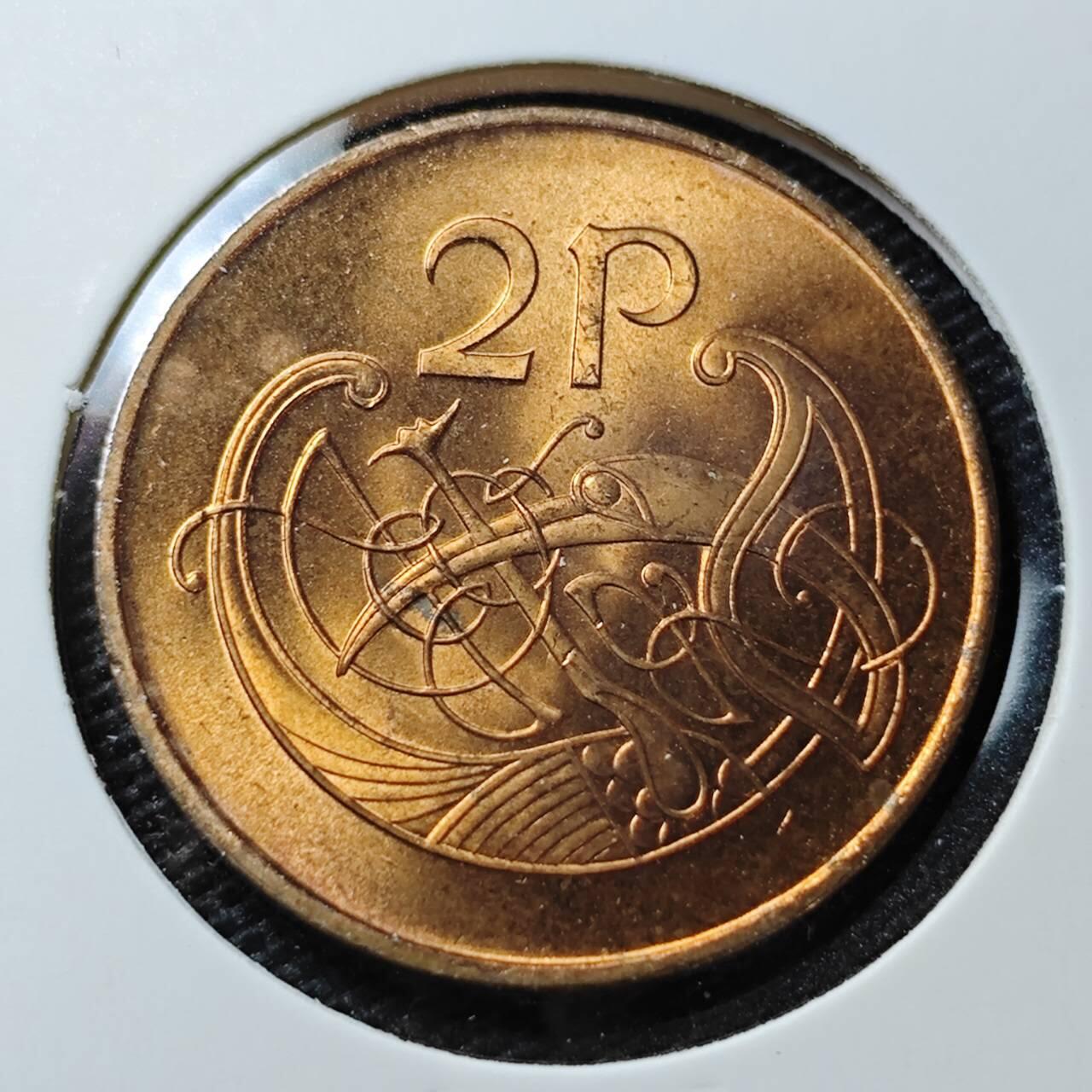 KK钱币收藏小铺 第345场 2月预留时间 周末发货  1971爱尔兰2便士 好品