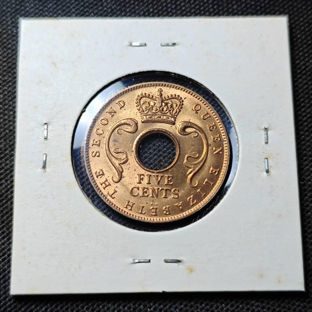KK钱币收藏小铺 第345场 2月预留时间 周末发货  1957英属东非5分铜币