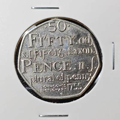 KK钱币收藏小铺 第346场 2月预留时间 周末发货 - 2005英国50便士 纪念币
