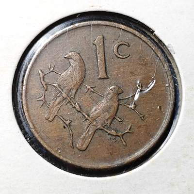 KK钱币收藏小铺 第346场 2月预留时间 周末发货 -  1971南非1分铜币