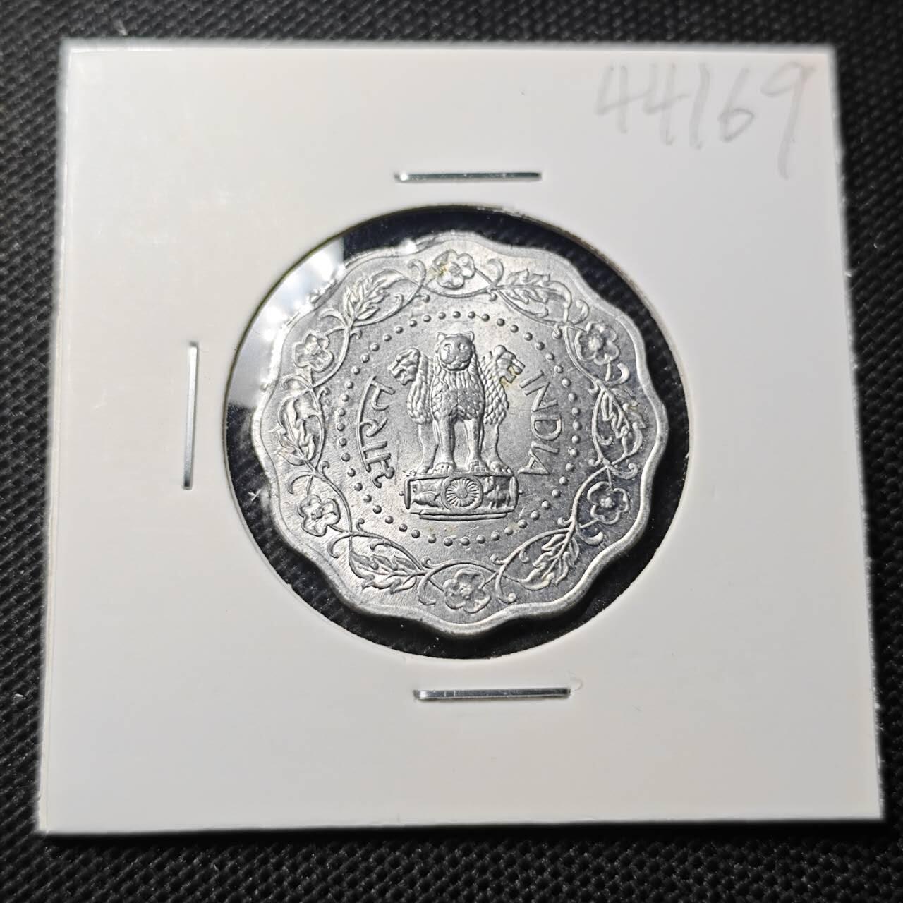 KK钱币收藏小铺 第344场 2月预留时间 周末发货 1974印度10派沙 好品