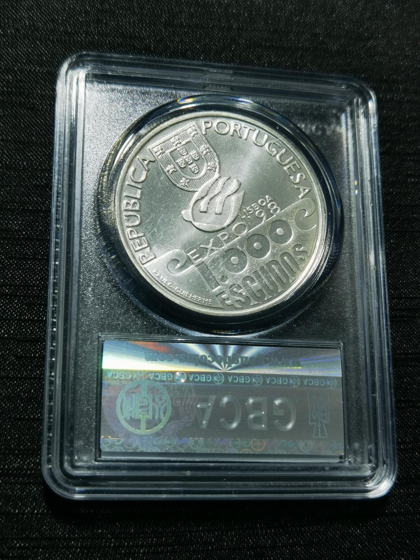 天下钱庄专场欢迎参拍 葡萄牙1000埃斯库多银币