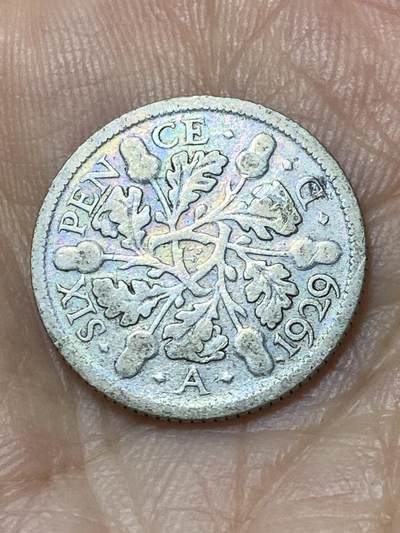 2025年第九十五场(总第一百二十一场）外国好品散币(免佣金) - 英国🇬🇧1929年6便士银币(乔治五世第五版，500银)