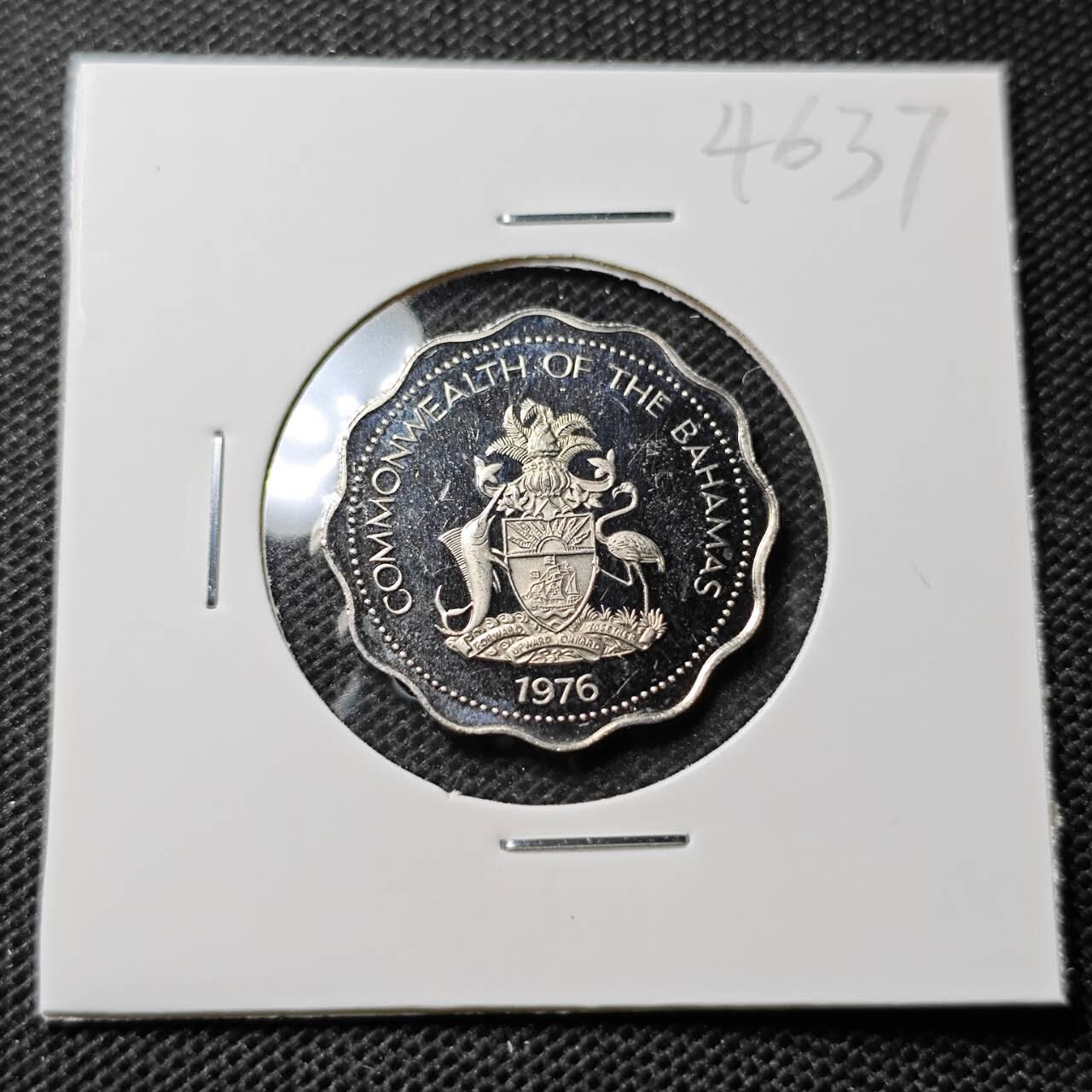 KK钱币收藏小铺 第346场 2月预留时间 周末发货 1976巴哈马 10分 精制币