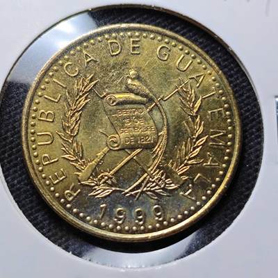 KK钱币收藏小铺 第344场 2月预留时间 周末发货 - 1999危地马拉1格查尔