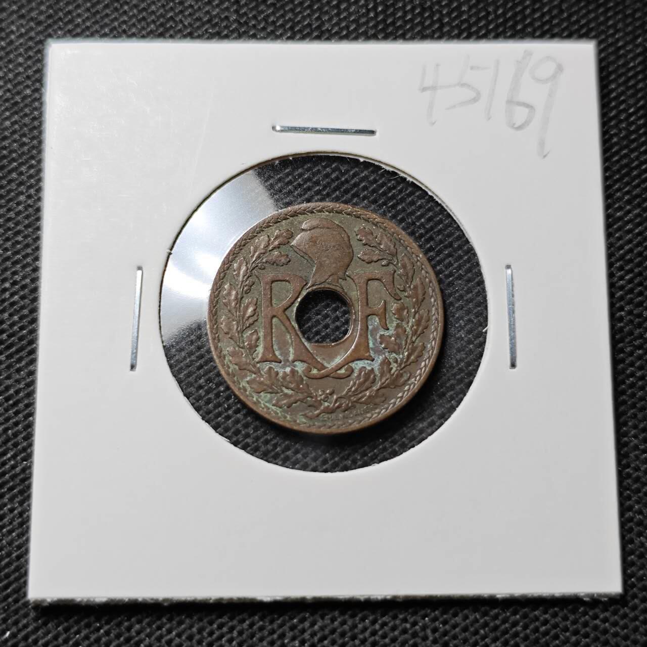 KK钱币收藏小铺 第345场 2月预留时间 周末发货  1937法属印支1/2铜币