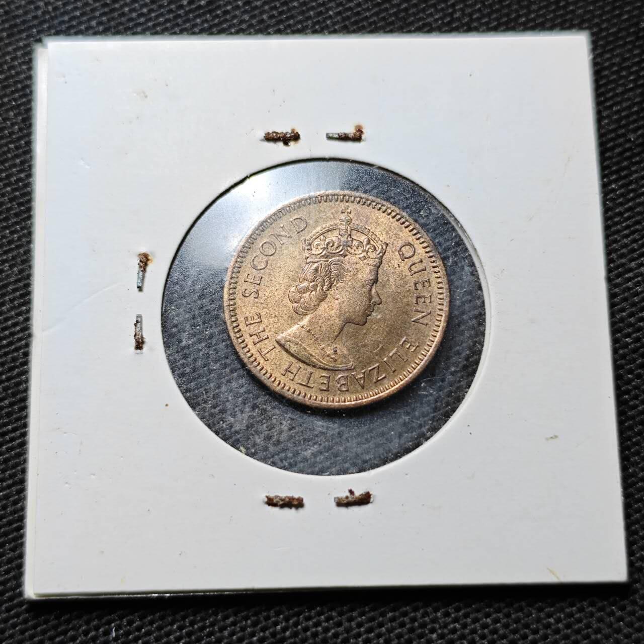 KK钱币收藏小铺 第346场 2月预留时间 周末发货  1955英属加勒比1/2分铜币 好品
