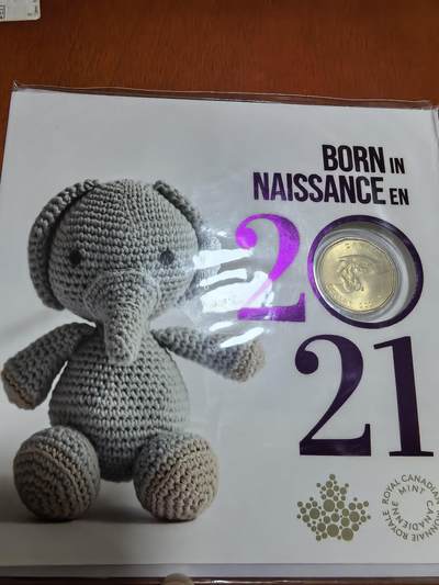 长老汇马年精选第十六场拍卖 - 2021加拿大新生儿主题5枚套装，卡装
