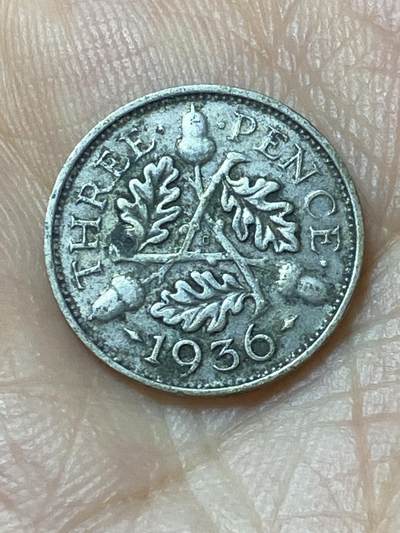2025年第九十五场(总第一百二十一场）外国好品散币(免佣金) - 英国🇬🇧1936年3便士银币(乔治五世逝世年，第三版关门年，500银)