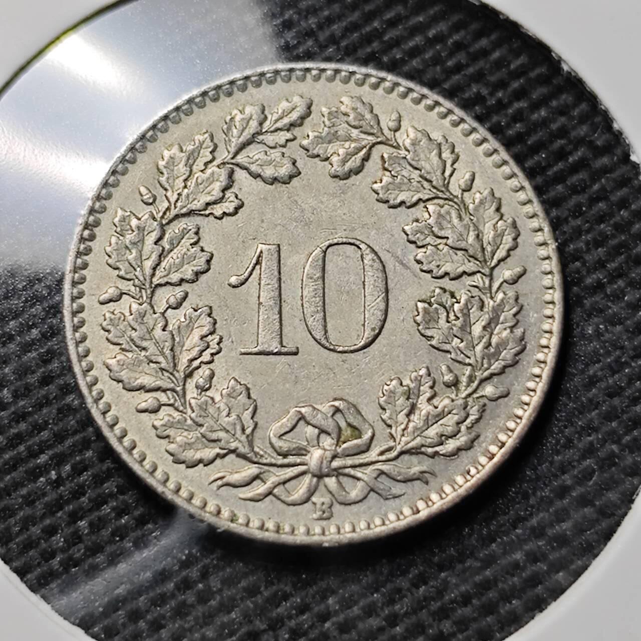 KK钱币收藏小铺 第346场 2月预留时间 周末发货 1962瑞士10分 