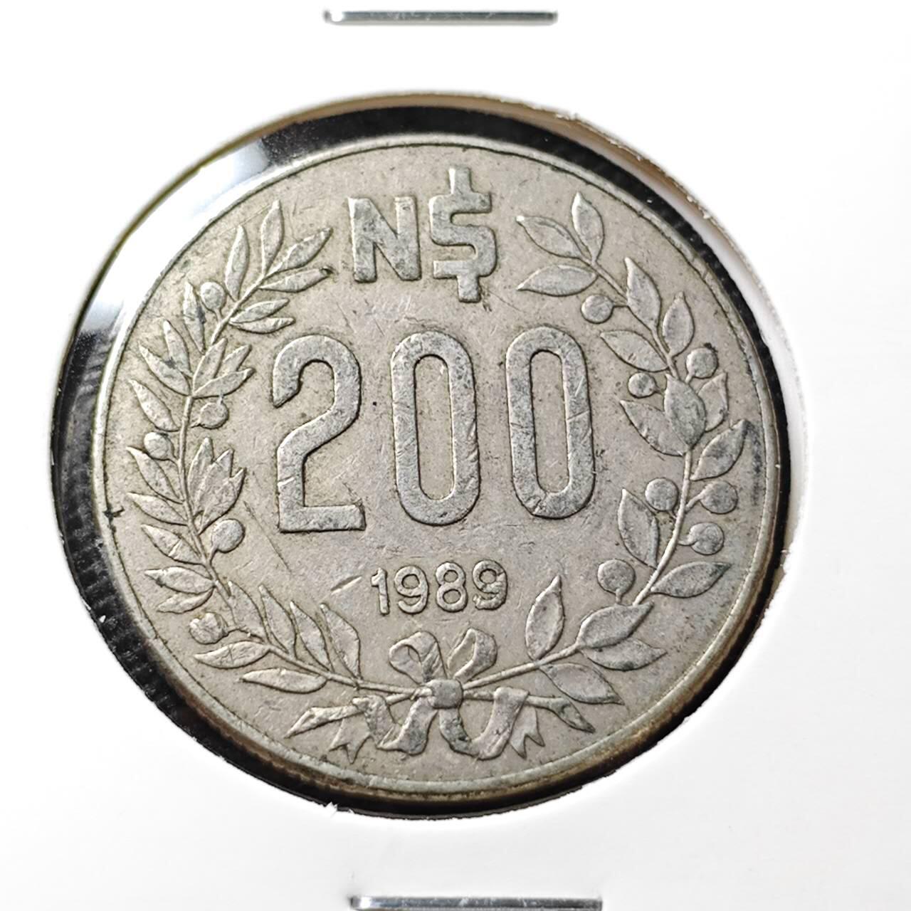 KK钱币收藏小铺 第345场 2月预留时间 周末发货 1989乌拉圭200比索 