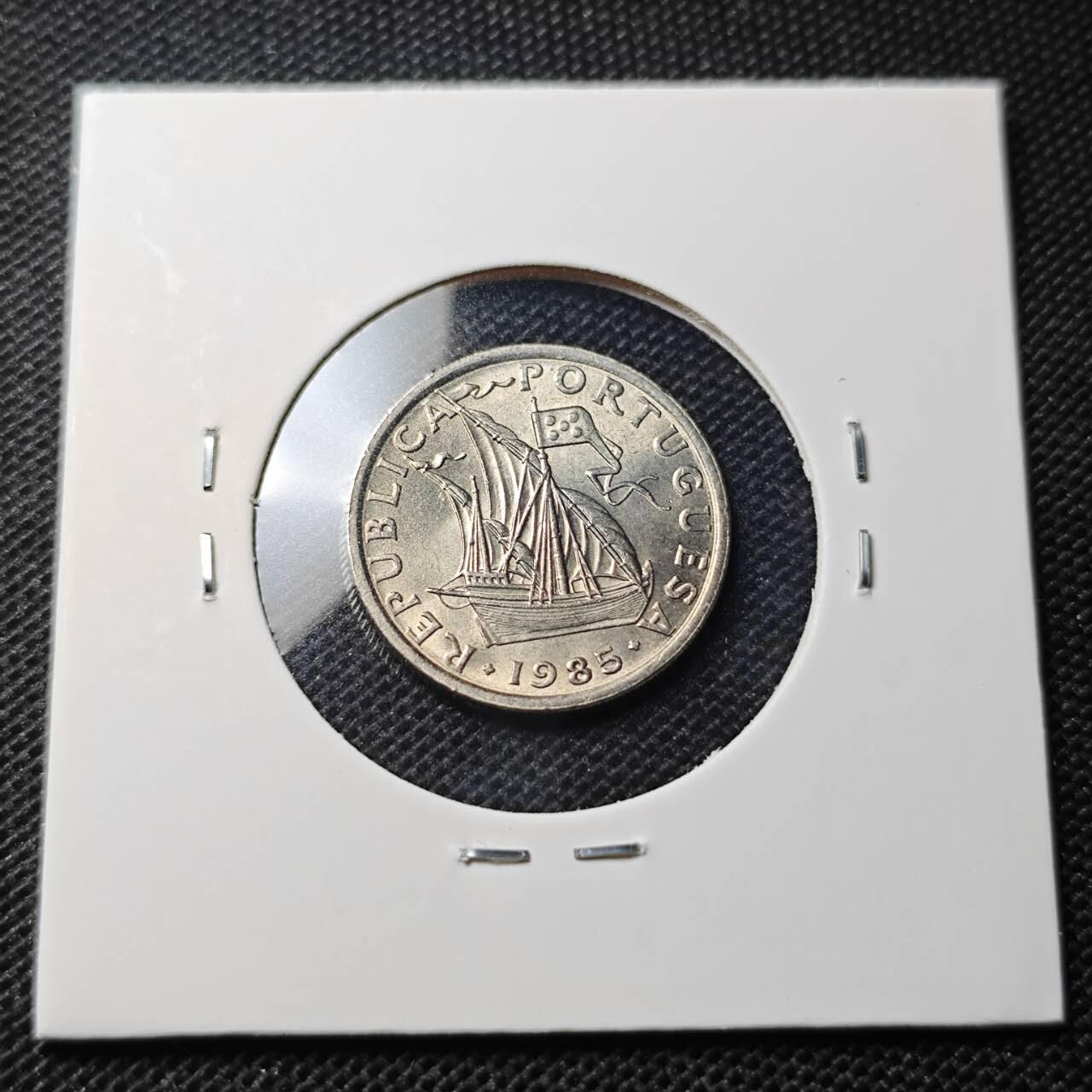 KK钱币收藏小铺 第344场 2月预留时间 周末发货 1985葡萄牙2.5埃斯库多 好品