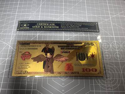 第十九场拍卖 无寄存 结拍 9月24日晚20点 公益场 无佣金 无手续费 品控放大镜勿拍。卡牌出厂品质全部套膜不包厂瑕 禁止🚫小号抬价 部分卡牌设有底价 大家放心拍 点个关注哈 - 小马宝莉PET塑料金箔收藏钞