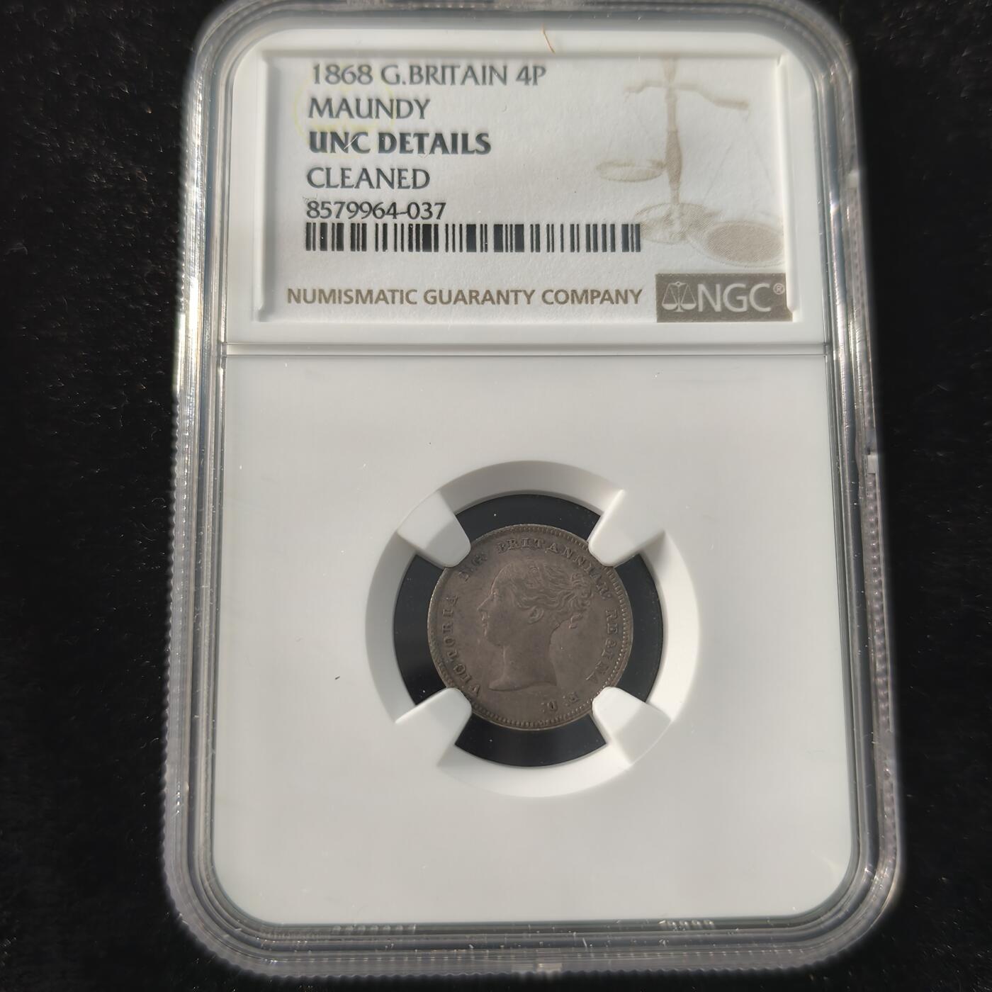 老蟹的宝藏🏴‍☠️ II-美国/奥地利/英国/其余国家评级币及散币 NGC UNCD 英国1868年维多利亚4便士濯足币