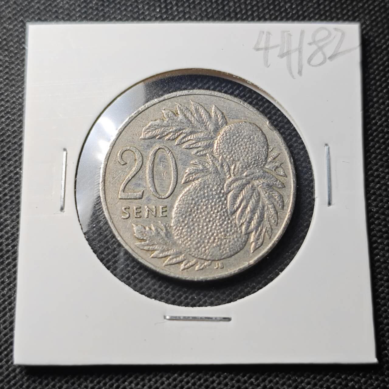 KK钱币收藏小铺 第344场 2月预留时间 周末发货 1993萨摩亚20分