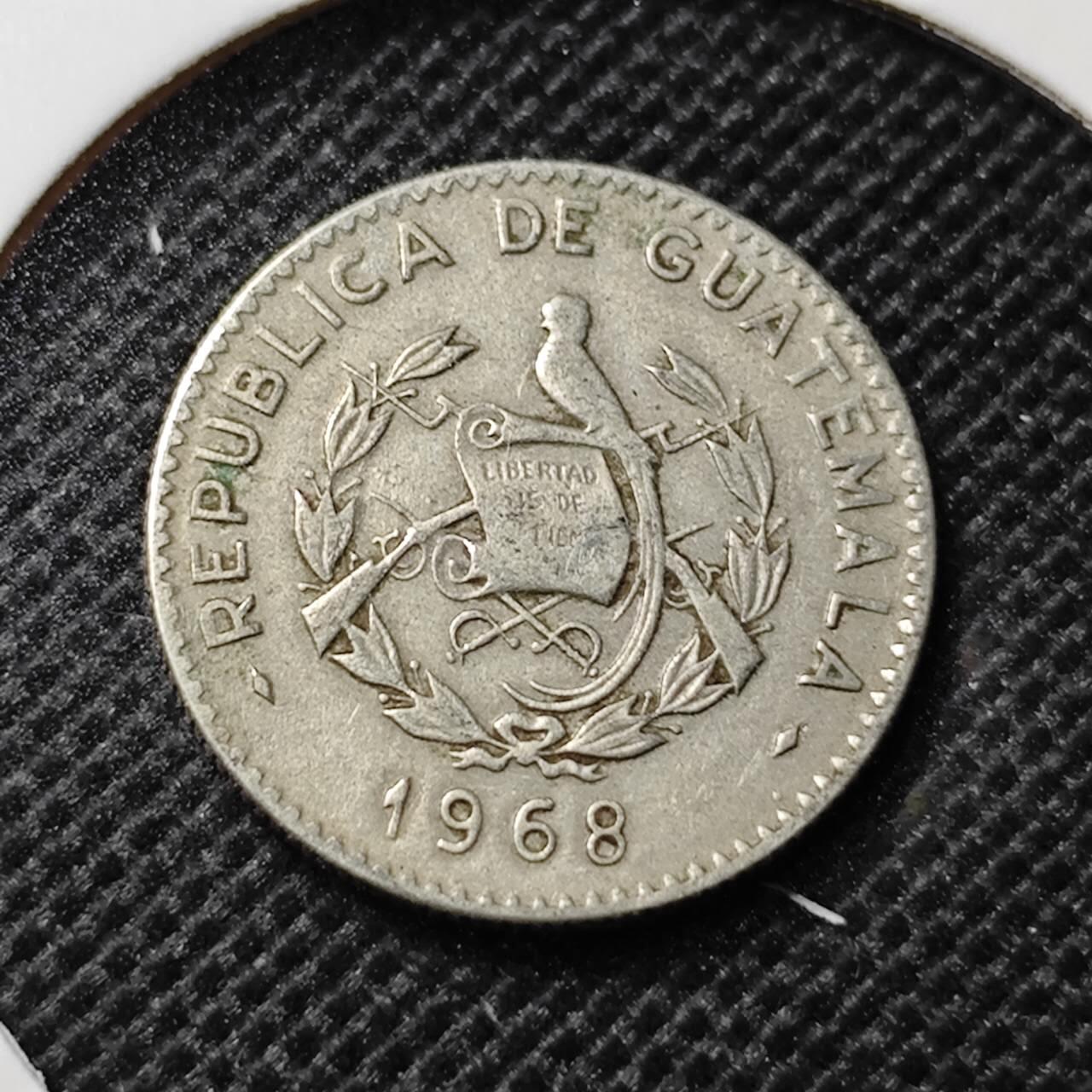KK钱币收藏小铺 第345场 2月预留时间 周末发货  1968危地马拉5分