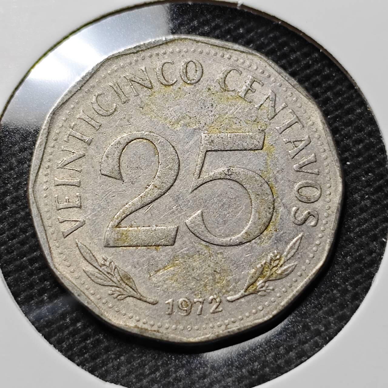 KK钱币收藏小铺 第345场 2月预留时间 周末发货  1972玻利维亚25分