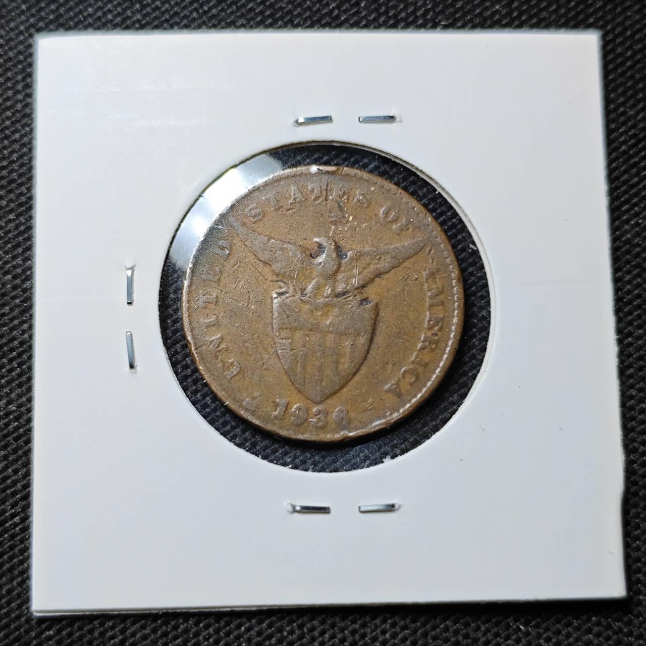 KK钱币收藏小铺 第345场 2月预留时间 周末发货 1936美属菲律宾1分 