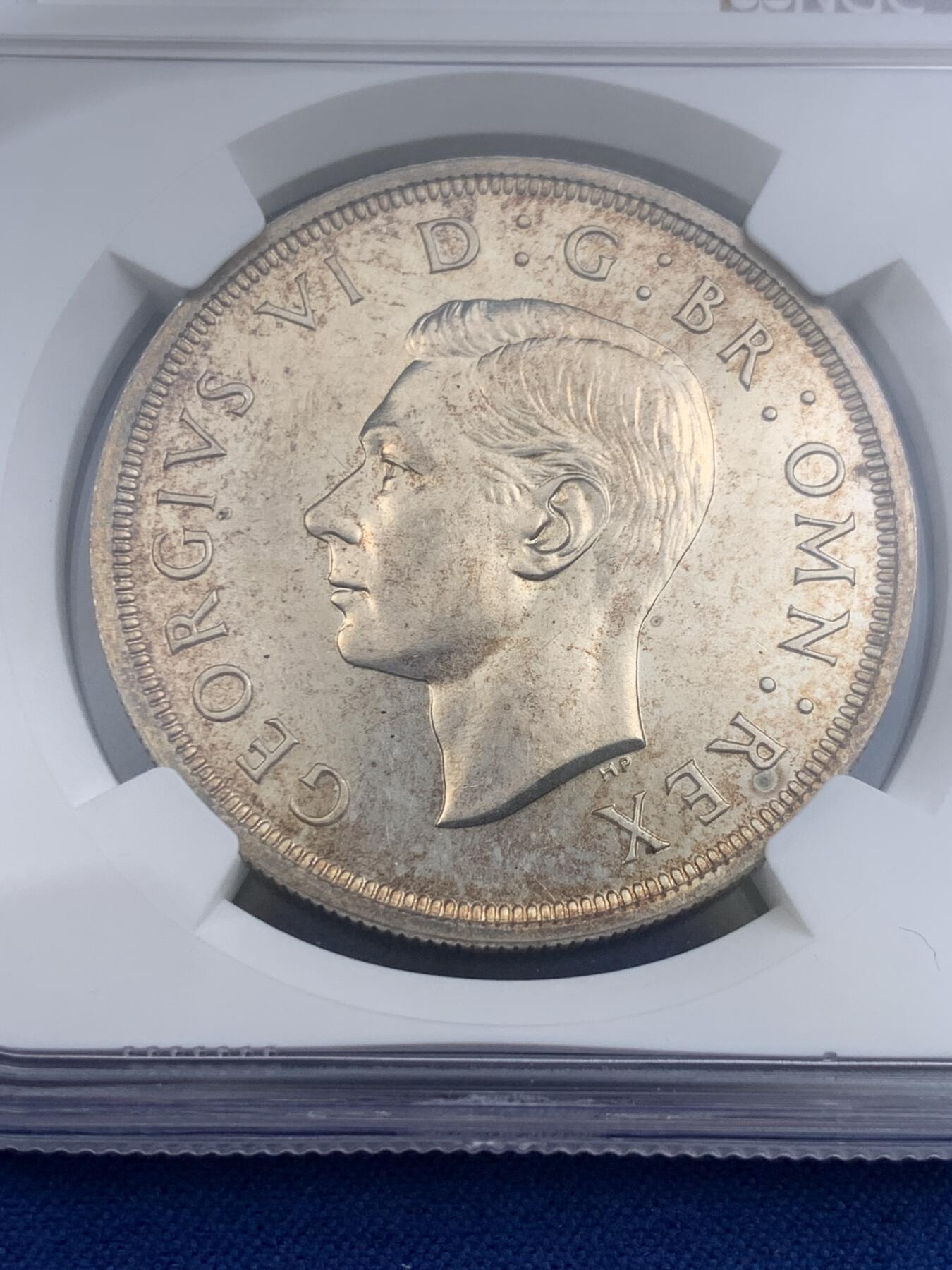 《竞宝斋》第421场 周日，周一，周二  3场连拍 （全场包邮） NGC PF63 英国1937年乔治六世加冕首年精制克朗银币