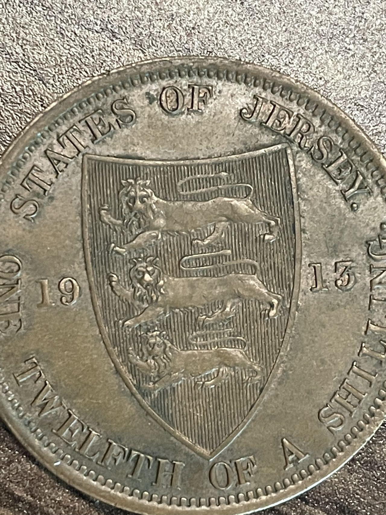 泽西岛1913 1/12先令