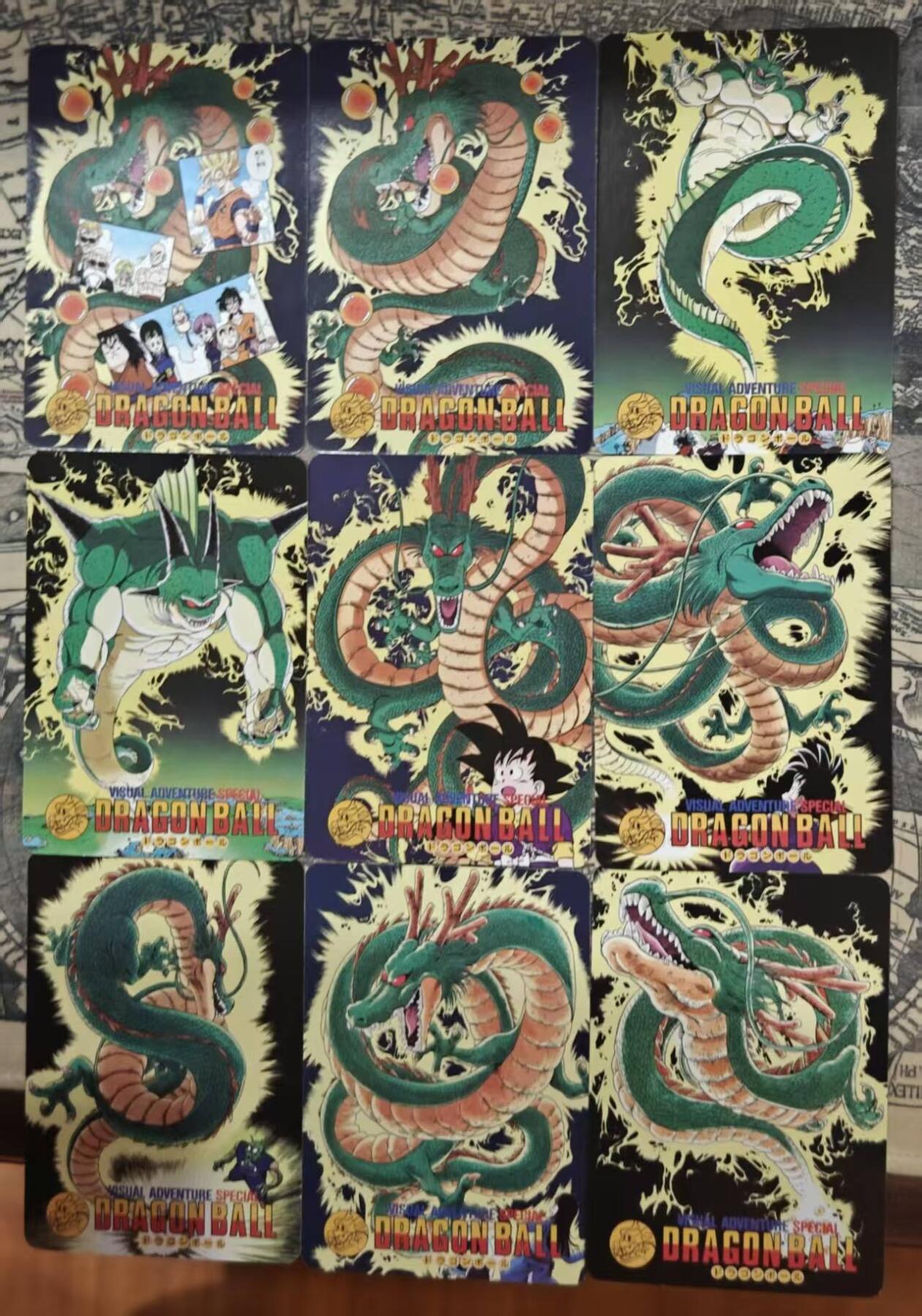 龙虎卡牌第五十六场 小浣熊 趣卡社五虎 百里亲签 万享盲盒（无佣金，满120包邮，周六晚上结拍，欢迎送拍） 普卡9张 大卡道 龙珠-神龙特卡一套