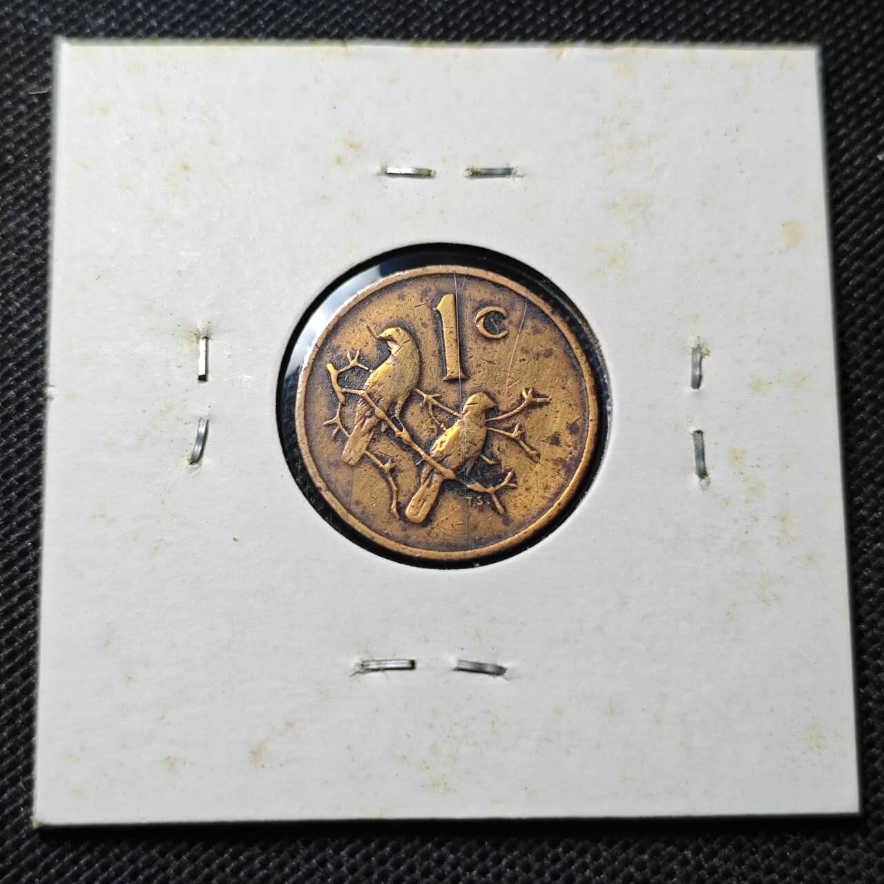 KK钱币收藏小铺 第345场 2月预留时间 周末发货 1970南非1分铜币 