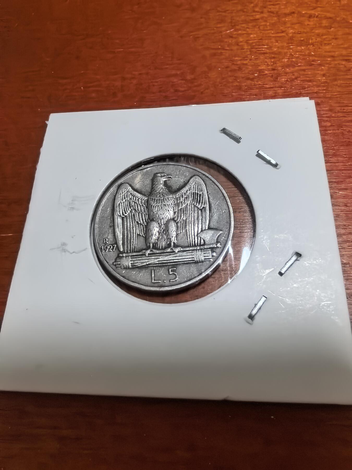 长老汇蛇年精选第五十一场拍卖 1927意大利伊曼纽尔三世5里拉银币（2）