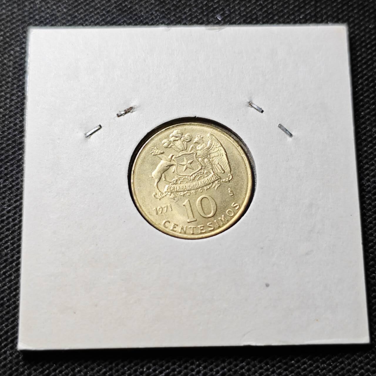KK钱币收藏小铺 第346场 2月预留时间 周末发货 1971智利10分 好品