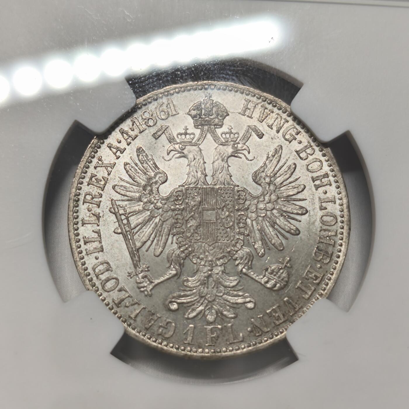 老蟹的宝藏🏴‍☠️ II-美国/奥地利/英国/其余国家评级币及散币 NGC MS64奥地利1861A弗洛琳