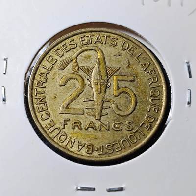KK钱币收藏小铺 第346场 2月预留时间 周末发货 - 1979西非25法郎 