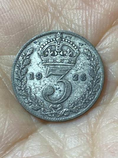 2025年第九十五场(总第一百二十一场）外国好品散币(免佣金) - 英国🇬🇧1925年3便士银币(乔治五世第二版，500银)