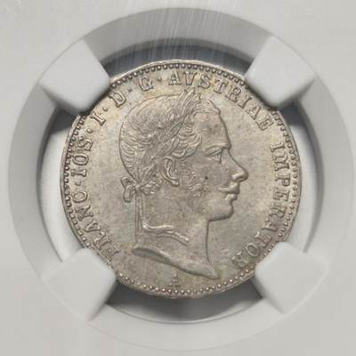 老蟹的宝藏🏴‍☠️ II-美国/奥地利/英国/其余国家评级币及散币 - NGC MS63奥地利1858A 1/4弗洛琳